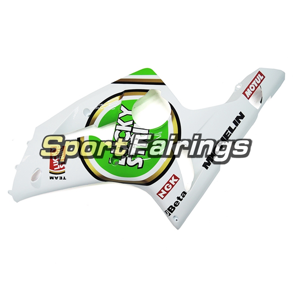 Fairing Kit Fit For Kawasaki ZX6R 2003-2004- Green White Lucky Strike