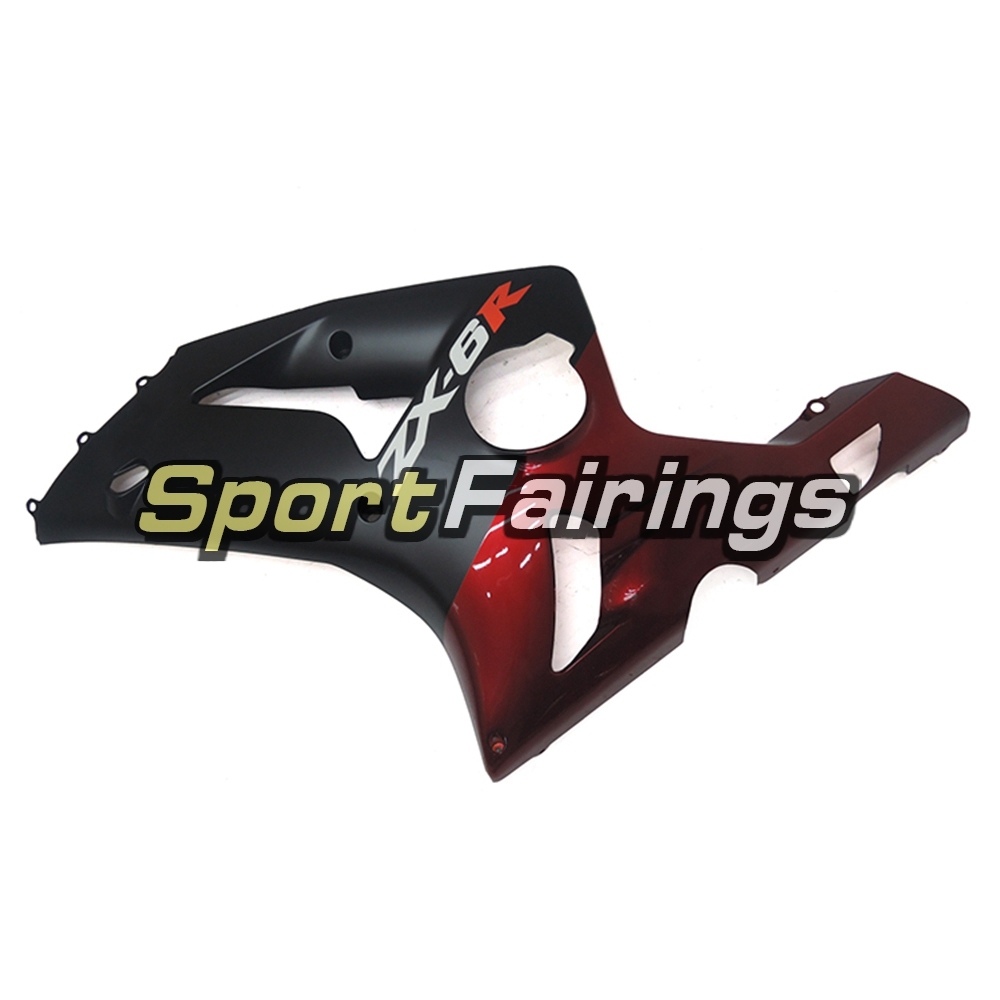 Fairing Kit Fit For Kawasaki ZX6R 2003-2004- Red Black