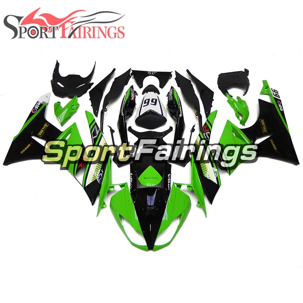 Fairing Kit Fit For Kawasaki ZX6R 2009 - 2010 - Green Black
