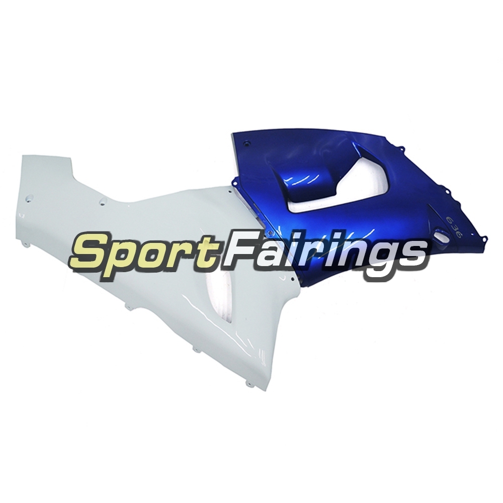 Fairing Kit Fit For Kawasaki ZX6R 2005-2006- Pearl Blue White