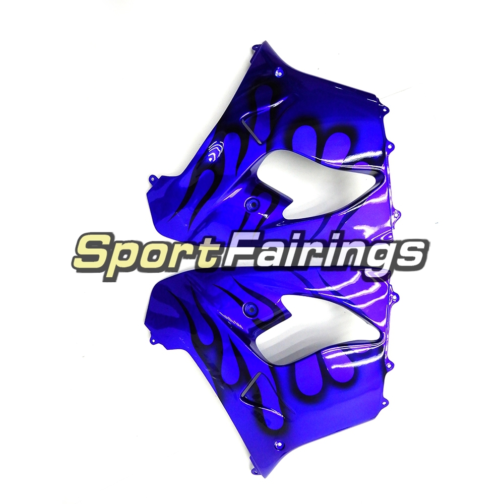 Fairing Kit Fit For Kawasaki ZX9R 1998 - 1999 - Blue Black Flame