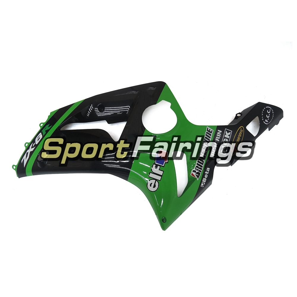 Fairing Kit Fit For Kawasaki ZX6R 2003-2004- SBK Green Black