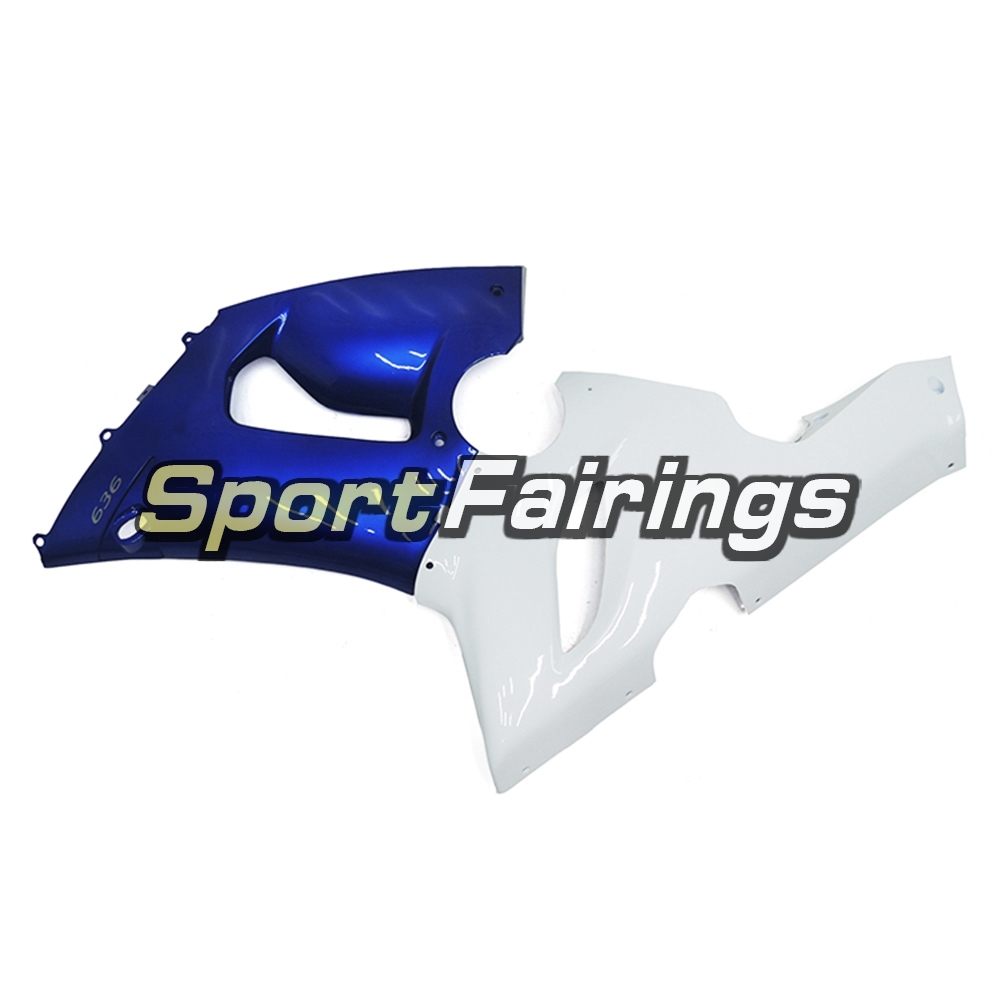 Fairing Kit Fit For Kawasaki ZX6R 2005-2006- Pearl Blue White