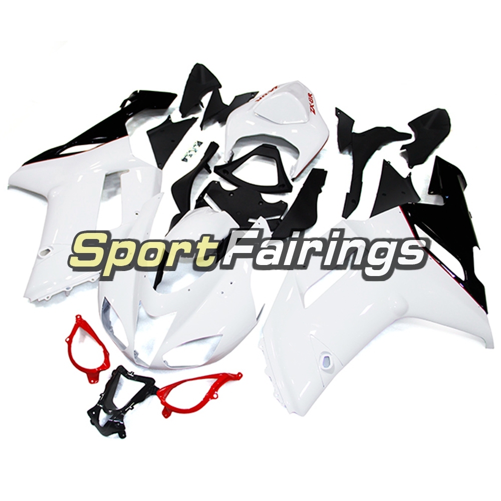 Fairing Kit Fit For Kawasaki ZX6R 2007 - 2008 - White