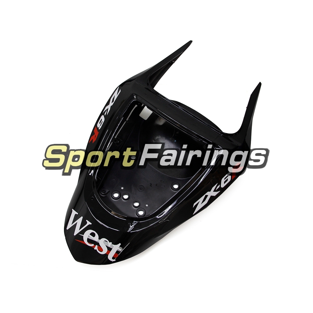 Fairing Kit Fit For Kawasaki ZX6R 2003-2004- West Black White
