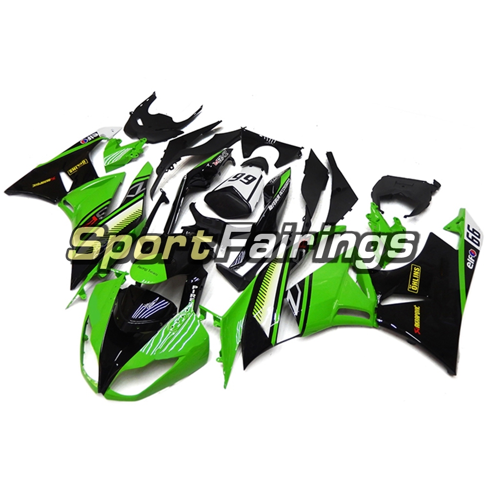 Fairing Kit Fit For Kawasaki ZX6R 2009 - 2010 - Green Black