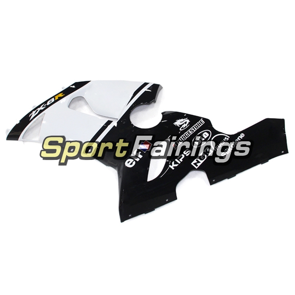 Fairing Kit Fit For Kawasaki ZX6R 2005 - 2006 - White Black