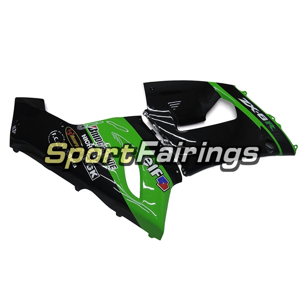 Fairing Kit Fit For Kawasaki ZX6R 2005 - 2006 - Green Black