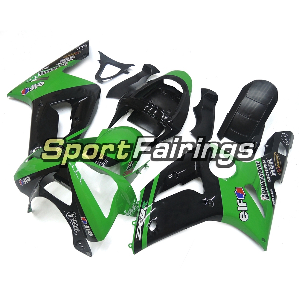 Fairing Kit Fit For Kawasaki ZX6R 2003-2004- SBK Green Black