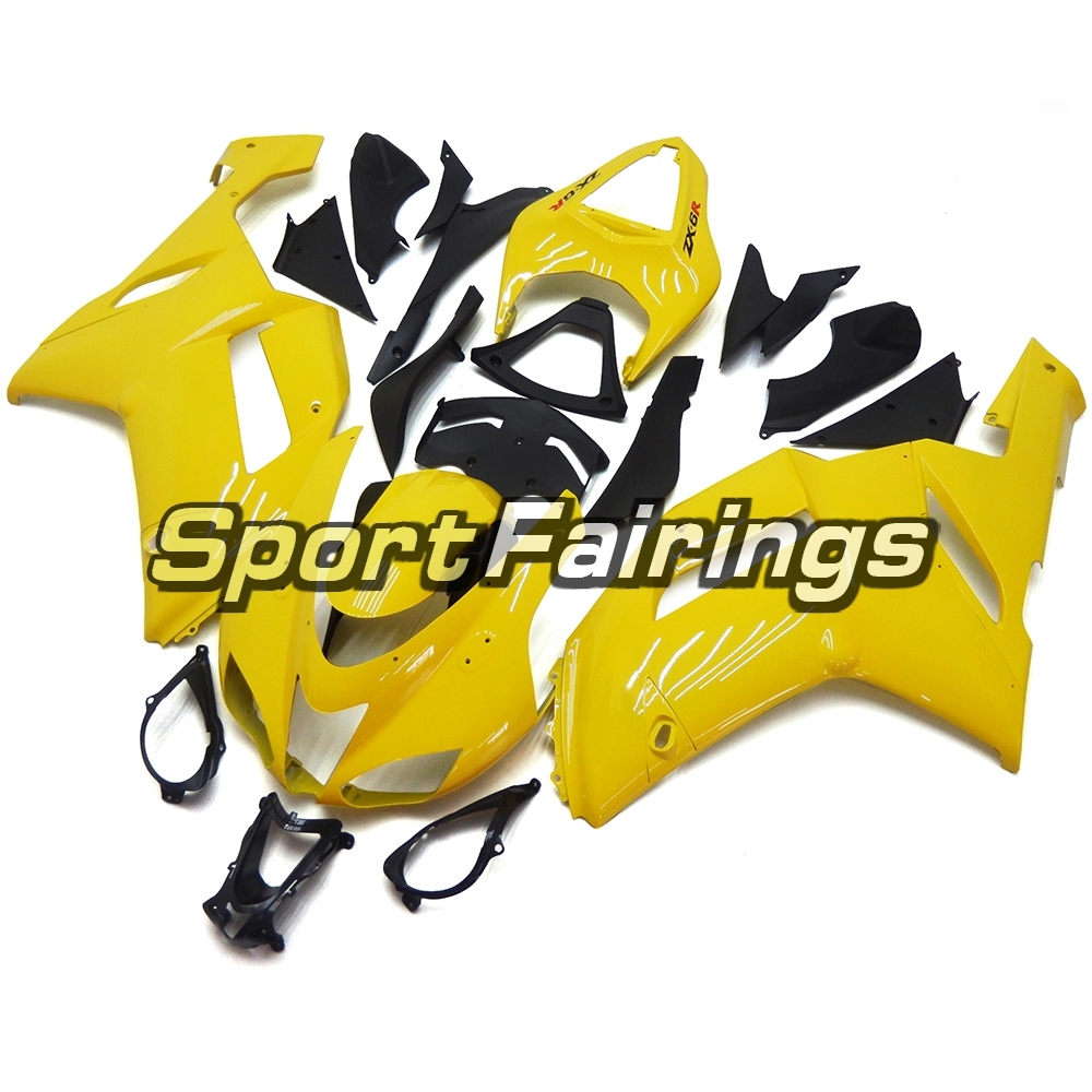 Fairing Kit Fit For Kawasaki ZX6R 2007 - 2008 -Yellow