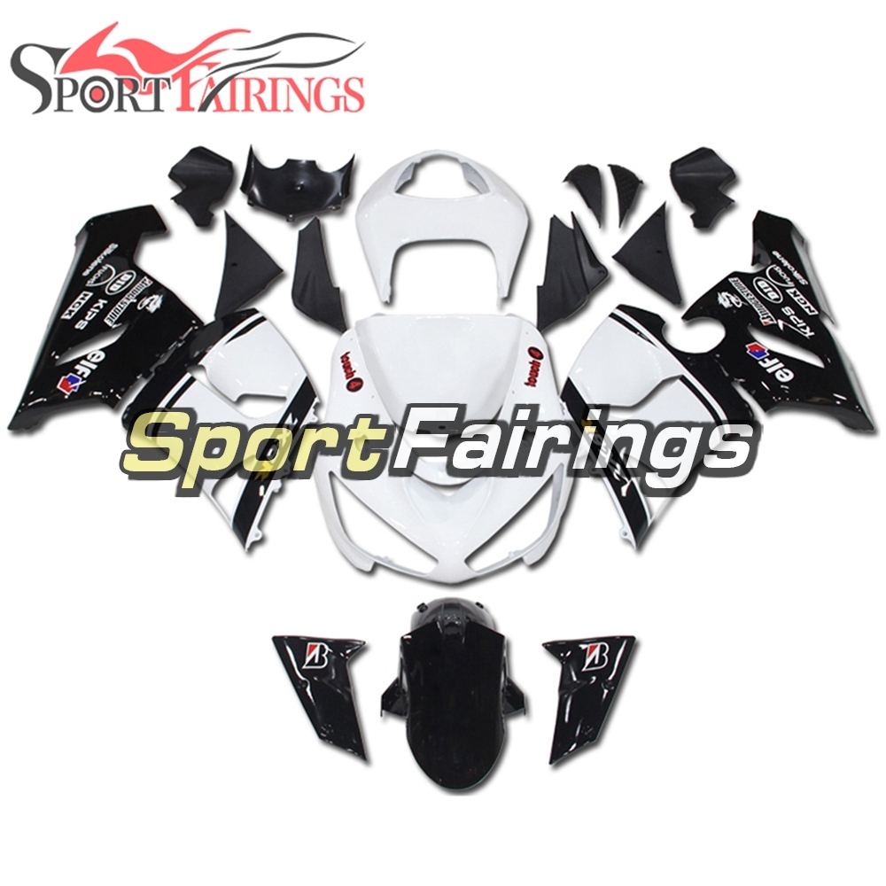 Fairing Kit Fit For Kawasaki ZX6R 2005 - 2006 - White Black