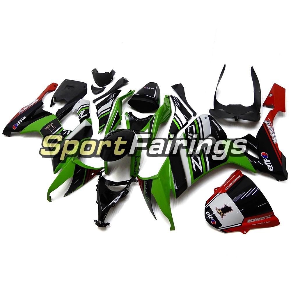 Fairing Kit Fit For Kawasaki ZX10R 2008 - 2010 -Green Black Red Elf