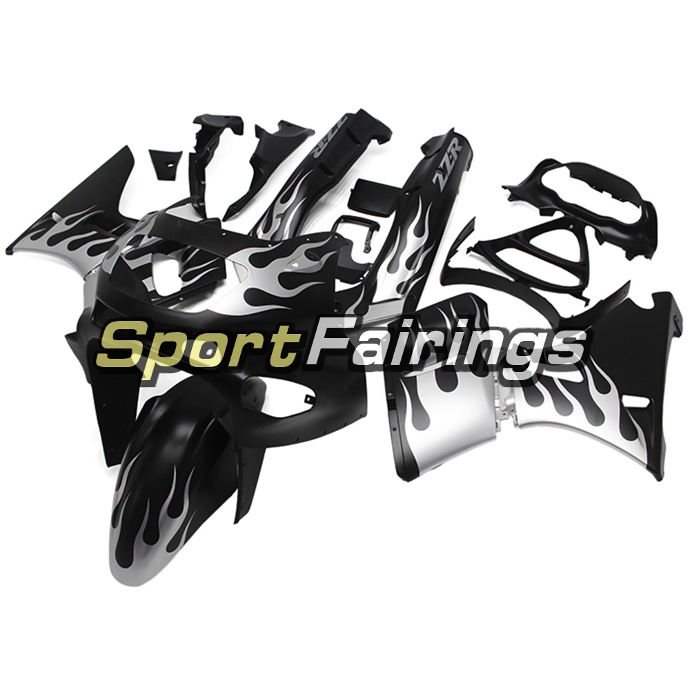 Fairing Kit Fit For Kawasaki ZZR400  1993 - 2007-Black White