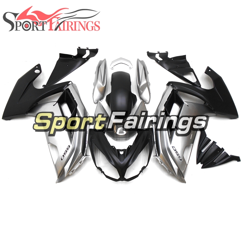 Fairing Kit Fit For Kawasaki ER-6F / Ninja 650r 2012 - 2016 Sliver Black