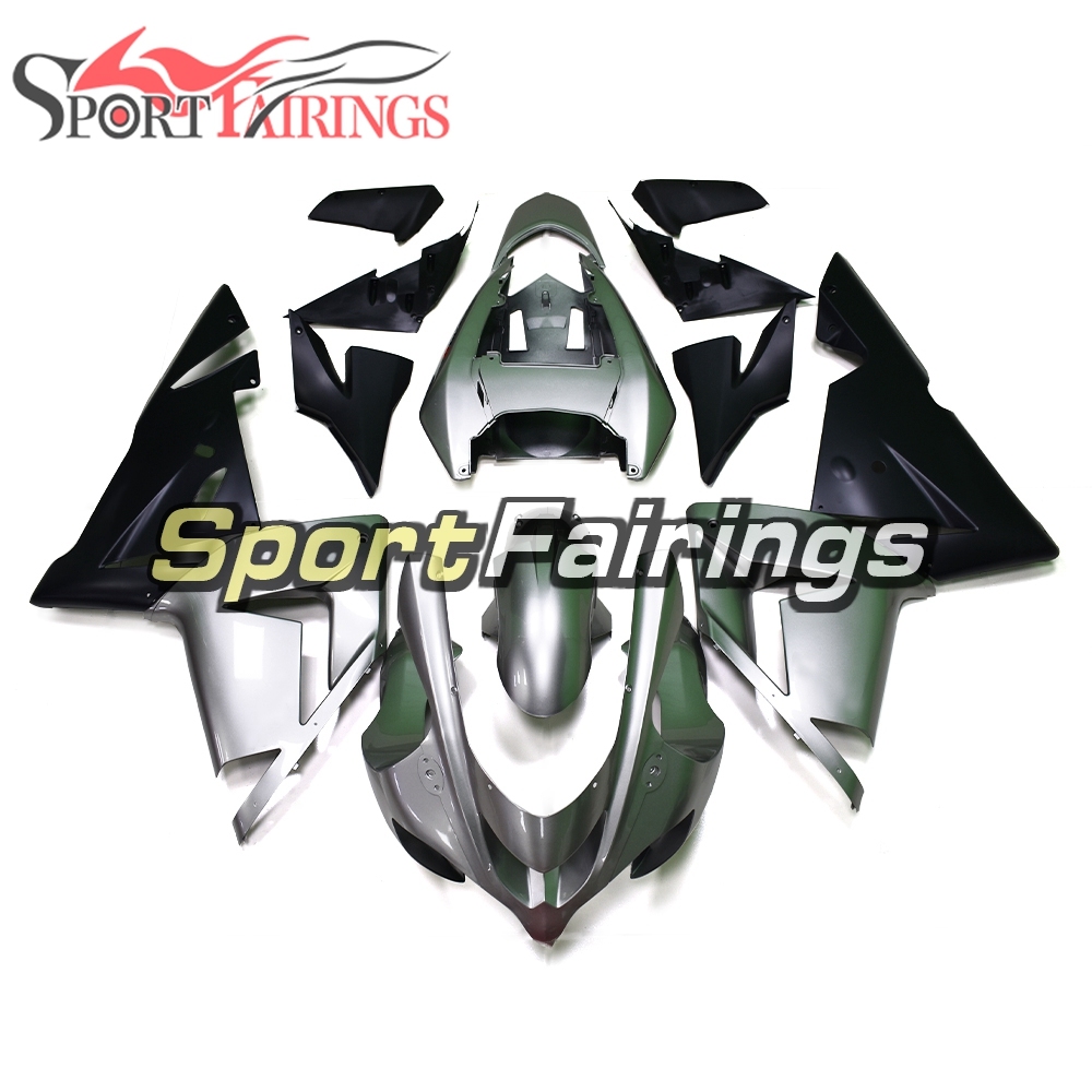 Full Fairing Kit Fit For Kawasaki ZX10R 2004 - 2005 - Ninja ZX10R 04 05 Matte Grey Black Cowlings