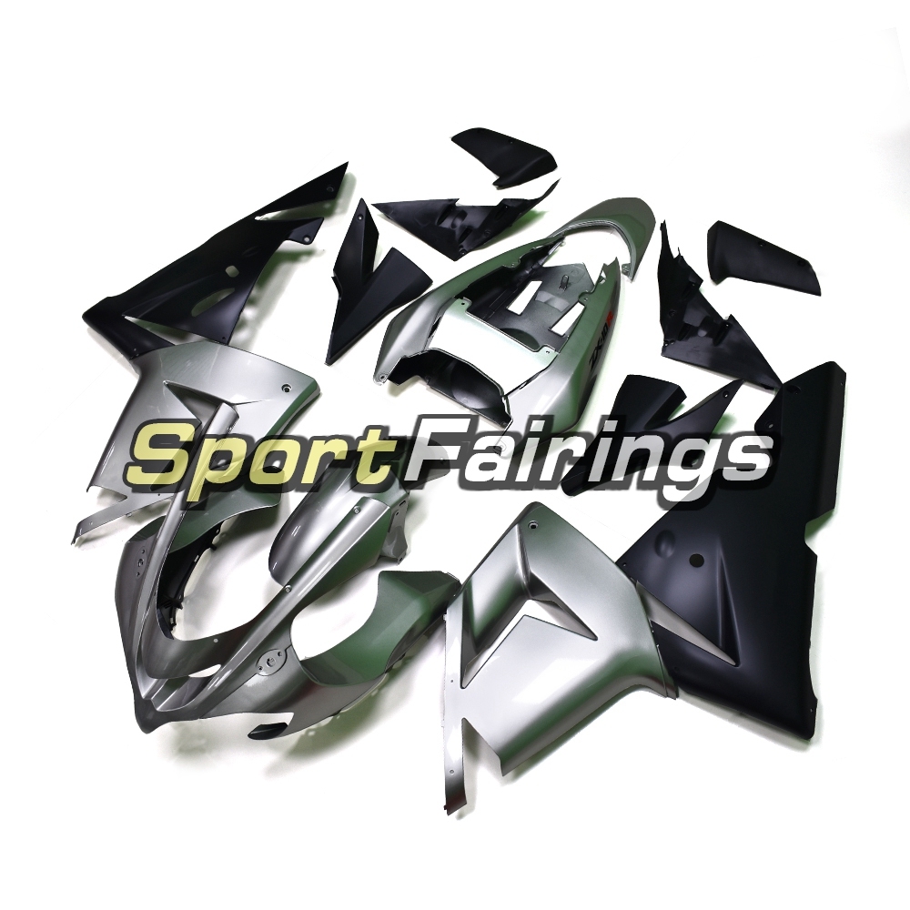 Full Fairing Kit Fit For Kawasaki ZX10R 2004 - 2005 - Ninja ZX10R 04 05 Matte Grey Black Cowlings