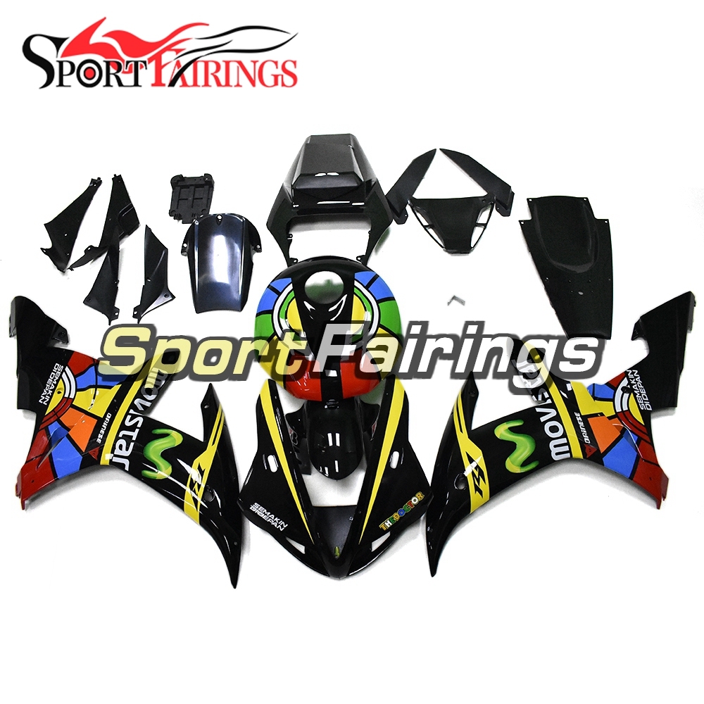 Fairing Kit Fit For Yamaha YZF R1 2002 2003 - Black Yellow