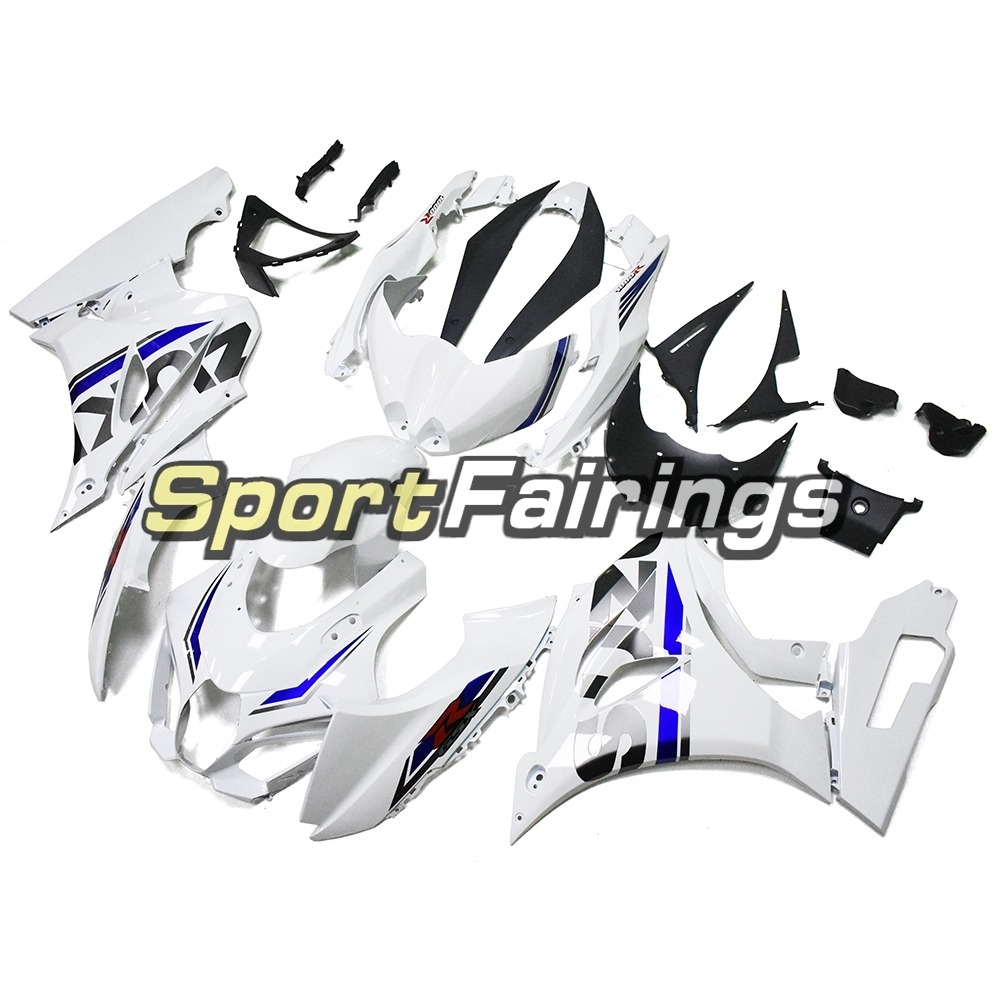 White with Blue Strips Motorcycle Fairing Kit Fit For Suzuki GSXR1000 2017 2018 2019 New Arrival Cowlings