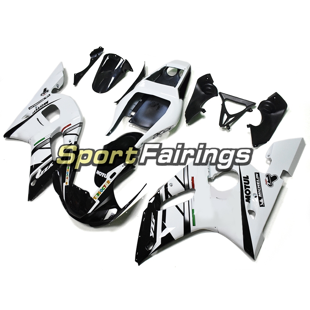 Fairing Kit Fit For Yamaha YZF R6 1998 - 2002 - Black White