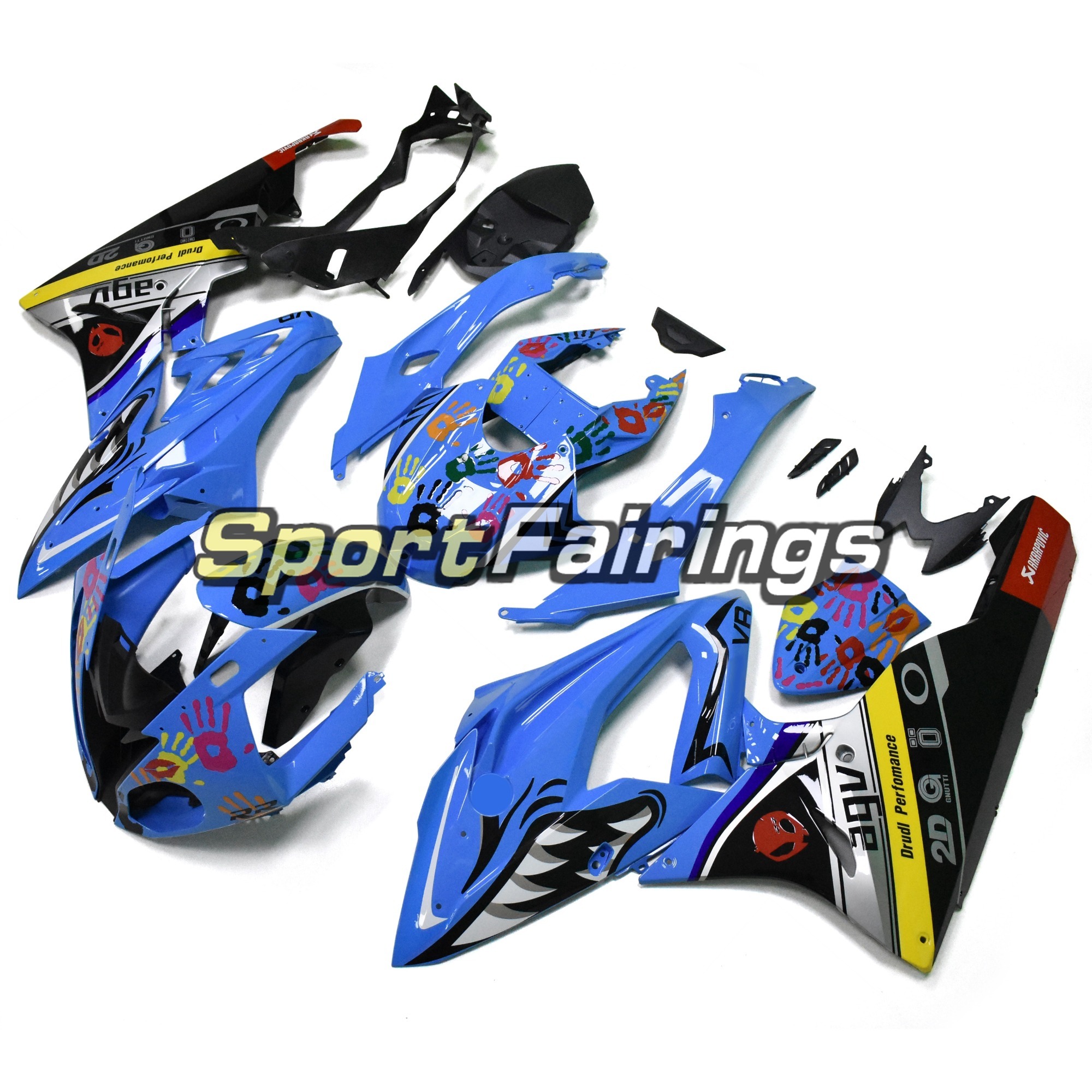 Fairing Kit Fit For BMW S1000RR 2015 2016 - Blue and Colorful Hands