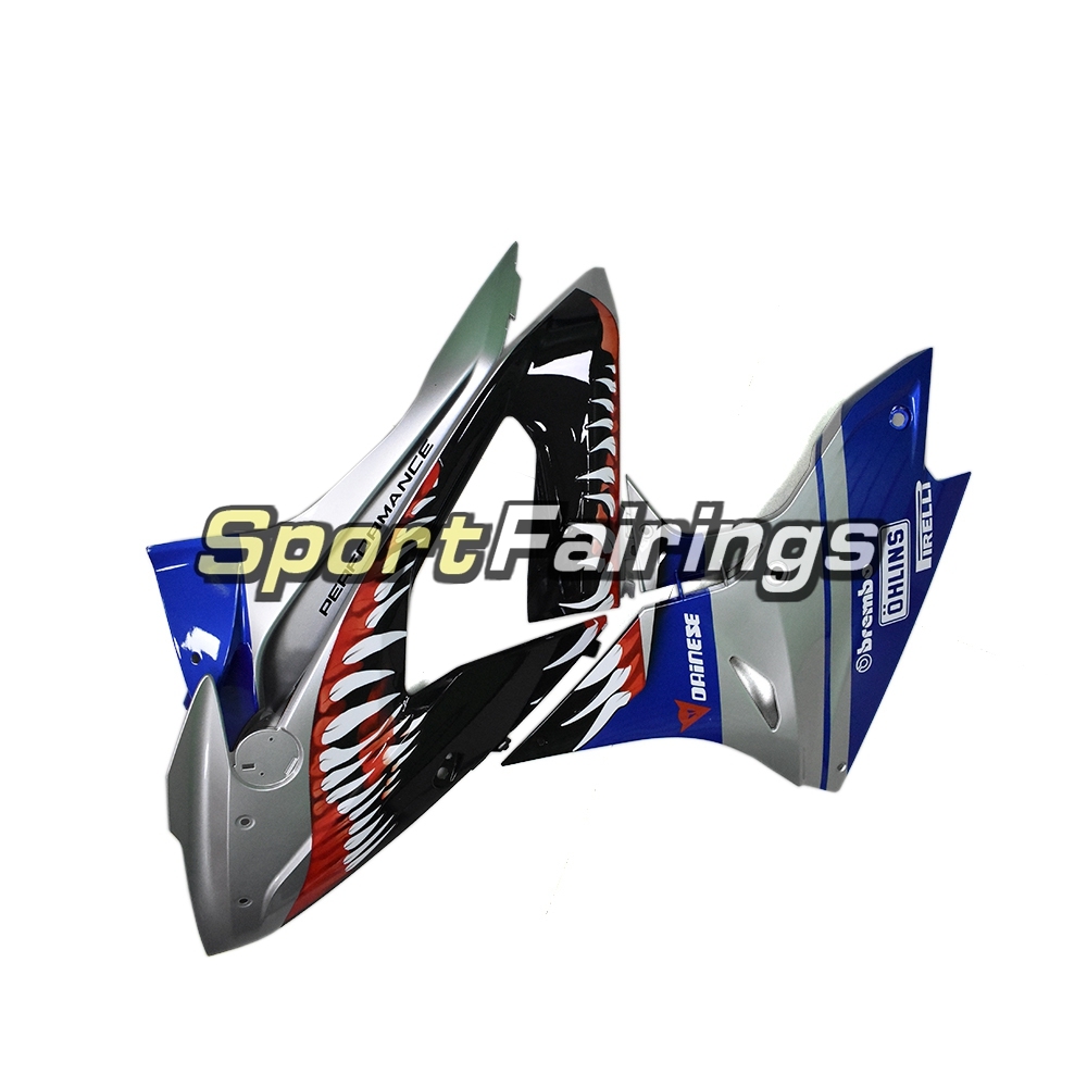 Fairing Kit Fit For BMW S1000RR 2017 2018 - Silver Blue Shark Attack