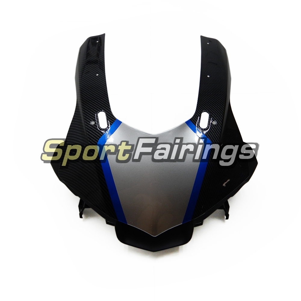 Fairing Kit Fit For Yamaha YZF R1 2015 2016 2017 2018 - Carbon Fiber Effect Blue Silver and Black