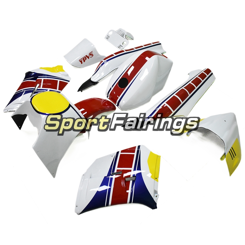 Racing Fairing Kit Fit For Yamaha RZV500 1985 - White Yellow Blue