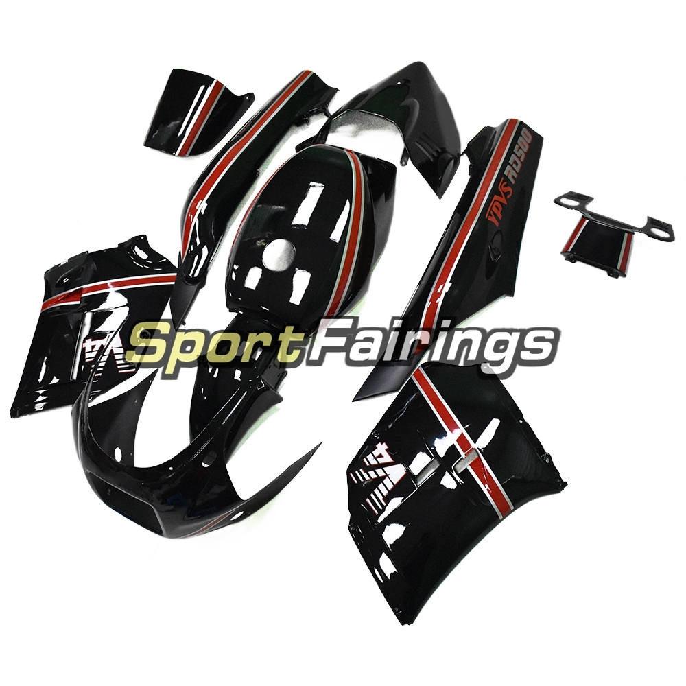Fairing Kit Fit For Yamaha RZV500 1985 - Black with Red Stripes