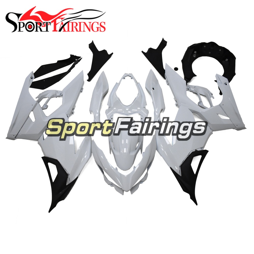 Sportbike Full Fairing  Kit Fit For Kawasaki Ninja 400 NINJA400 2018 - 2020 - Glossy White Black