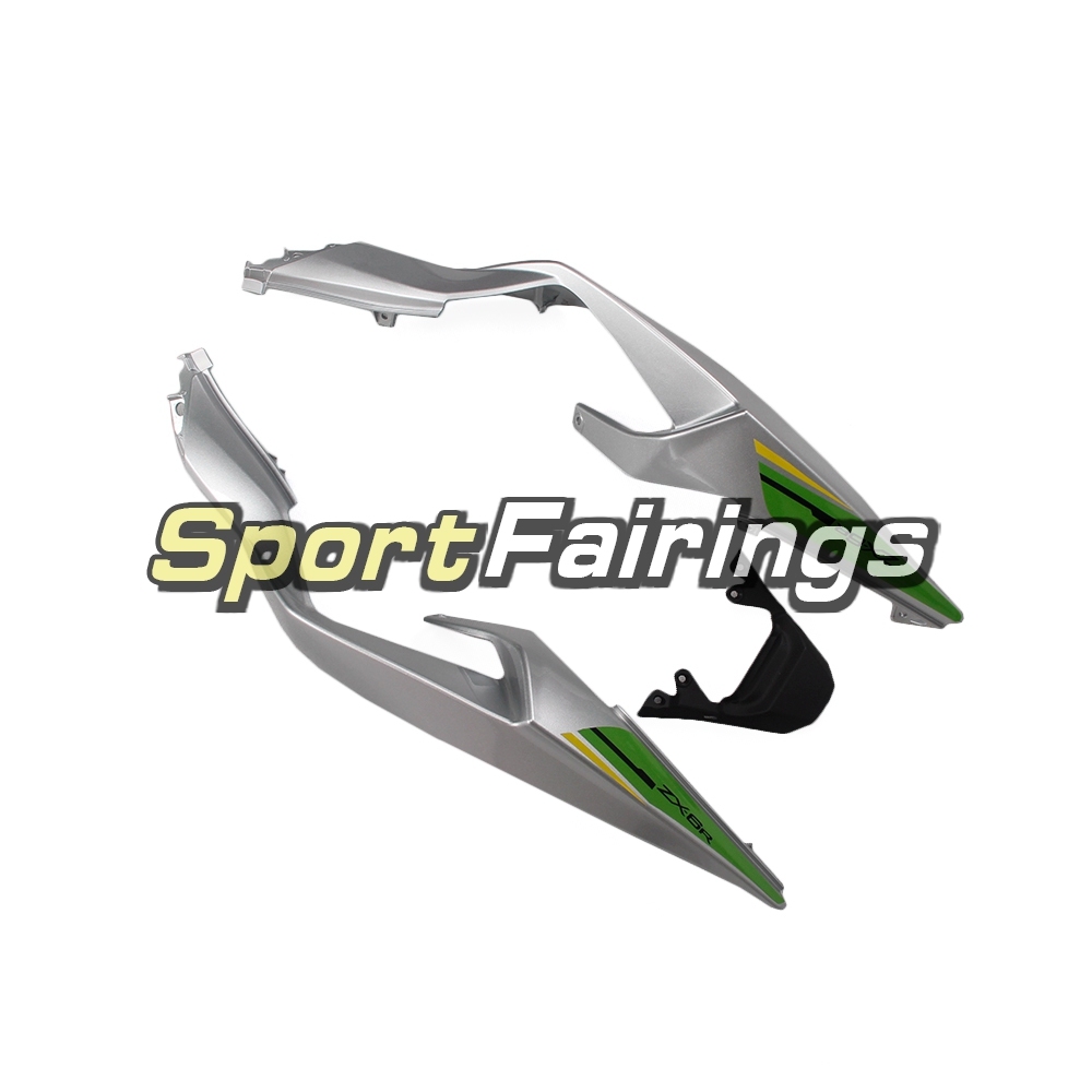 Injection Full Fairing Kit Fit For Kawasaki ZX6R 636 Ninja ZX-6R  2019  - Green Silver Matte Black