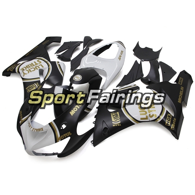 Full Fairing Kit Fit For Kawasaki ZX-6R 2005 - 2006 - Lucky Strike Edition