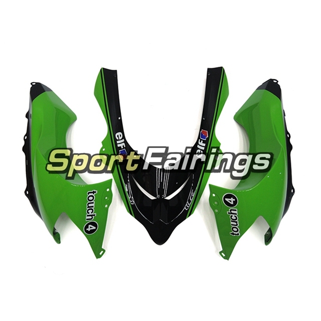 Full Fairing Kit Fit For Kawasaki ZX10R 2004 - 2005 - Elf Black Green