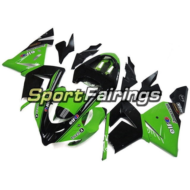 Full Fairing Kit Fit For Kawasaki ZX10R 2004 - 2005 - Elf Black Green