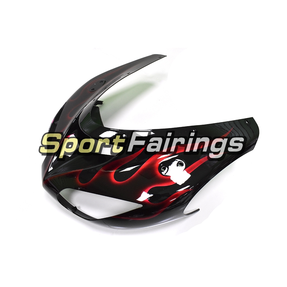 Full Fairing Kit Fit For Kawasaki ZX10R 2006 - 2007 - Black With Red Flames