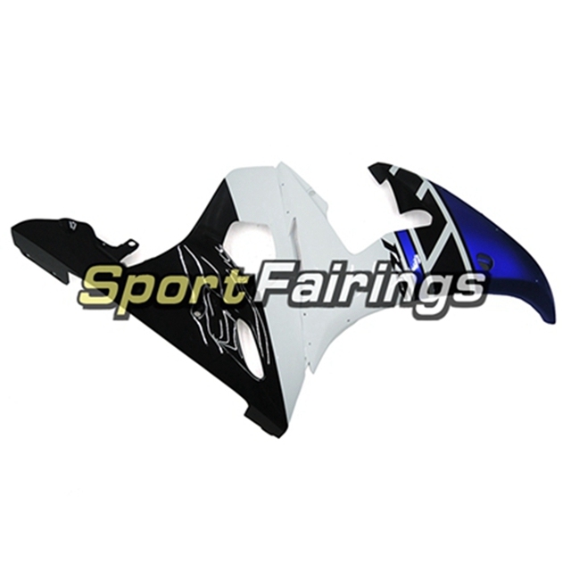 Fairing Kit Fit For Yamaha YZF R6 2005 - White Blue and Black Lowers