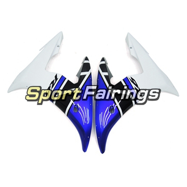 Fairing Kit Fit For Yamaha YZF R6 2005 - White Blue and Black Lowers