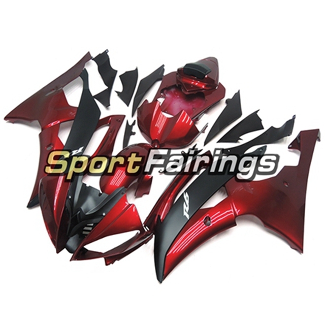 Fairing Kit Fit For Yamaha YZF R6 2008 - 2016 - Deep Red Black