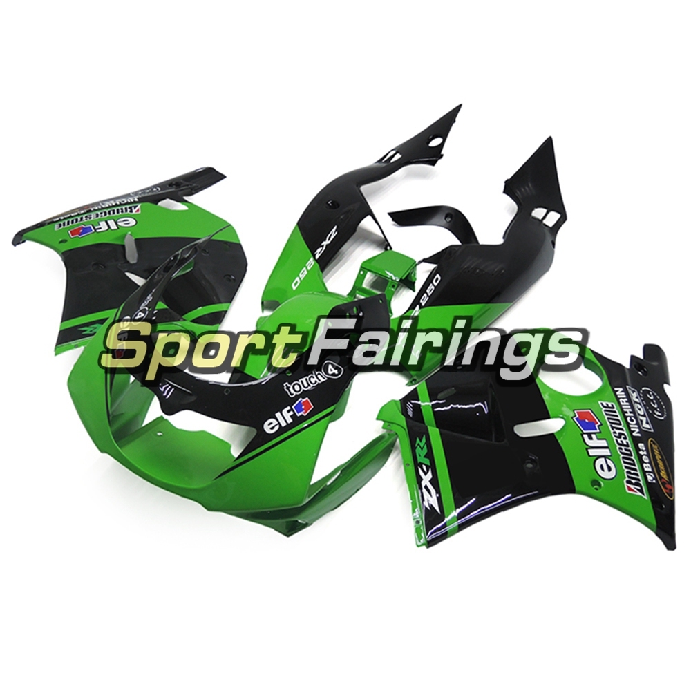 Full Fairing Kit Fit For Kawasaki ZXR250 1991 - 1997 - Green Black elf