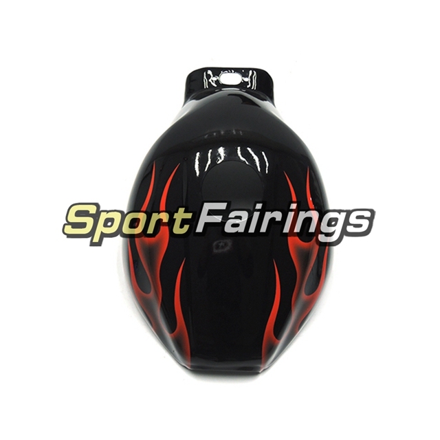Fairing Kit Fit For Yamaha YZF600R Thundercat 1997 - 2007 - Black and Orange Flames