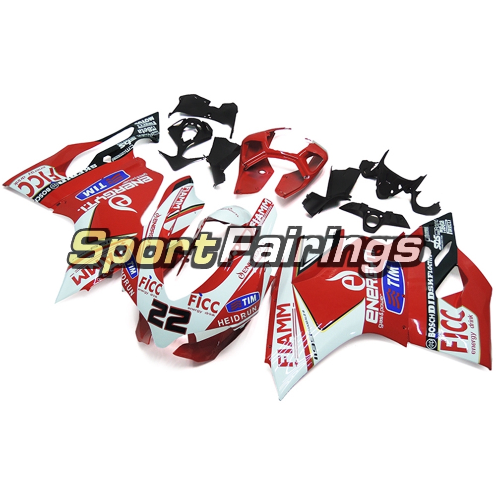 Full Fairing Kit Fit For Dacati 899/1199 2012 - 2013 - Gloss Red White