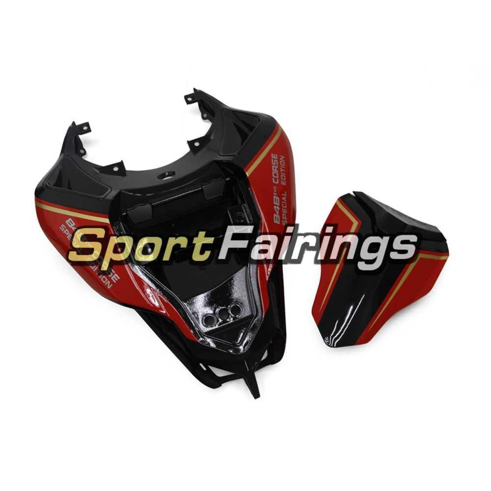 Motorcycle Fairing Kit Fit For Ducati 1098 1198 848 2007 - 2012 - Gloss Black Red