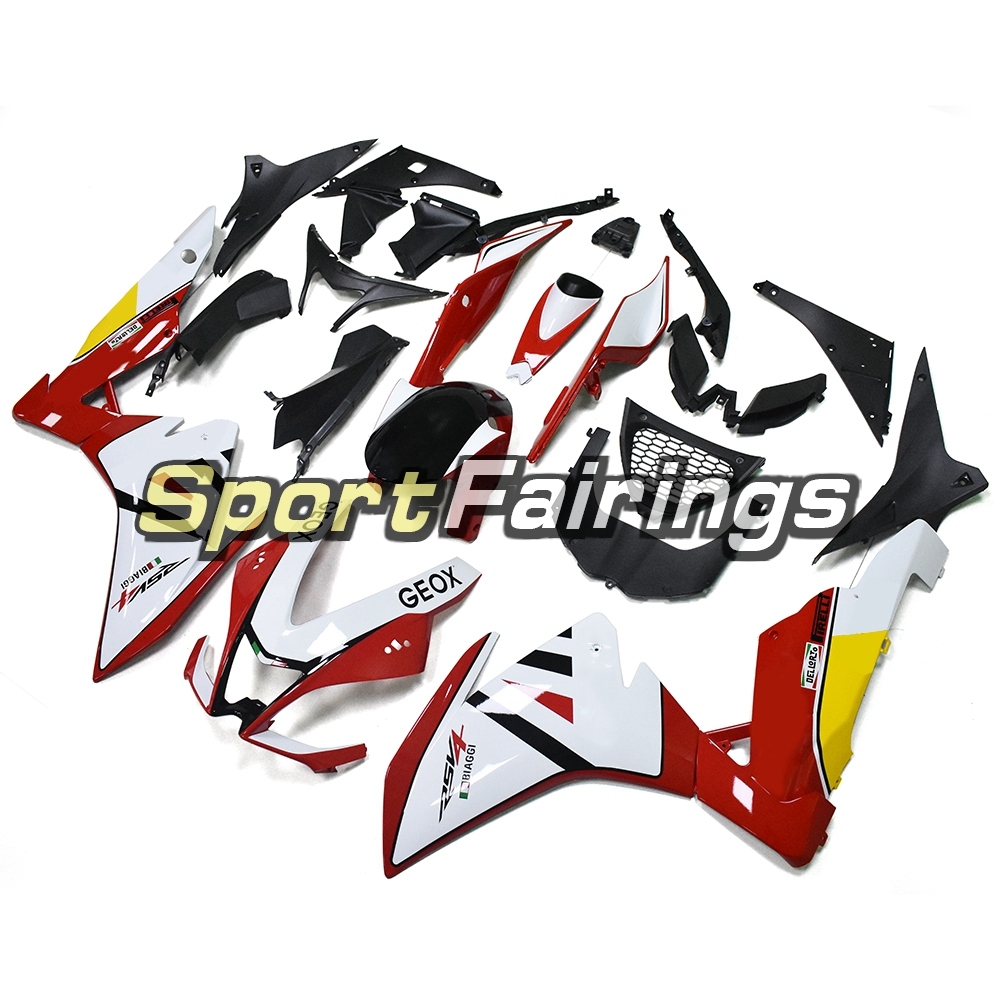 Complete Fairing Kit Fit For Aprilia RSV4 1000 2010 - 2015 - White Red Yellow