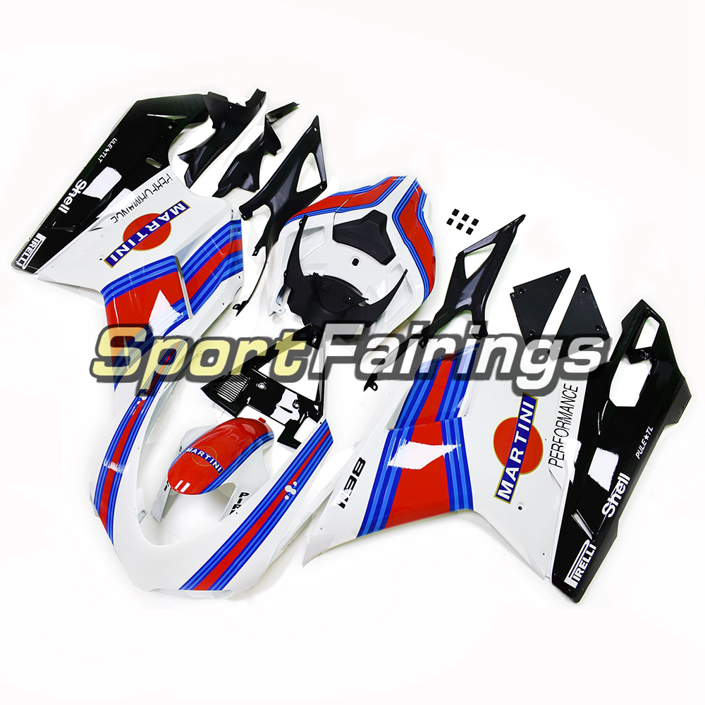 Full Fairing Kit Fit For Ducati 1098 1198 848 2007 - 2012 - White Red Blue