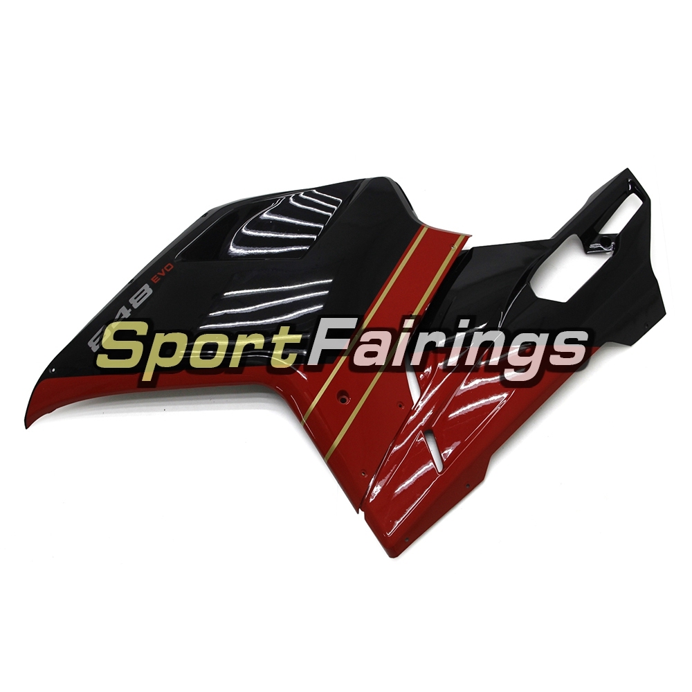 Motorcycle Fairing Kit Fit For Ducati 1098 1198 848 2007 - 2012 - Gloss Black Red