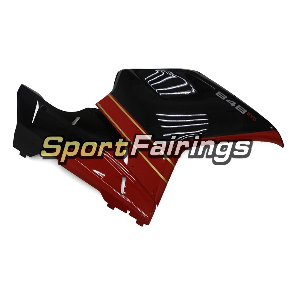 Motorcycle Fairing Kit Fit For Ducati 1098 1198 848 2007 - 2012 - Gloss Black Red