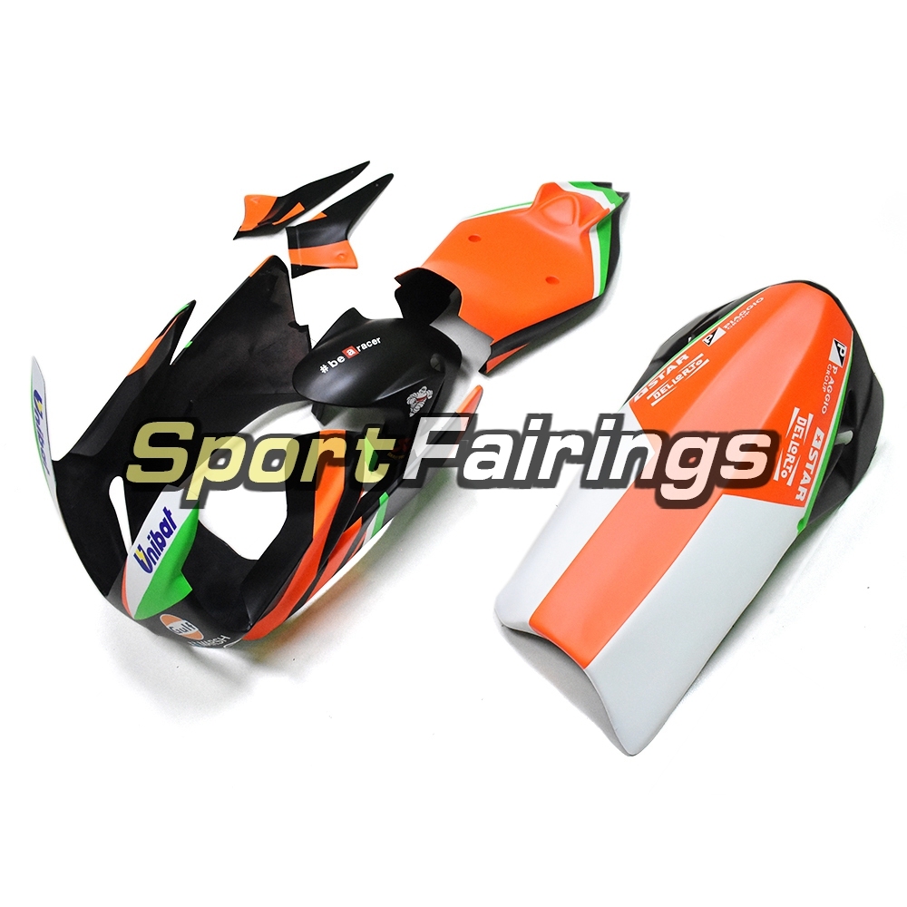 New Firberglass Racing Fairings Fit For Aprilia RSV4 1000 2010 - 2015 - Orange Black Green