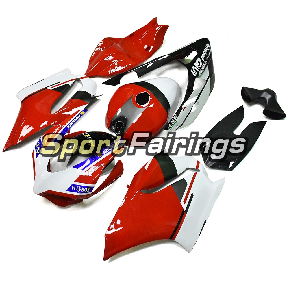 Firberglass Racing Fairing Kit Fit For Dacati 899/1199 2012 - 2013 - Gloss Red White Black