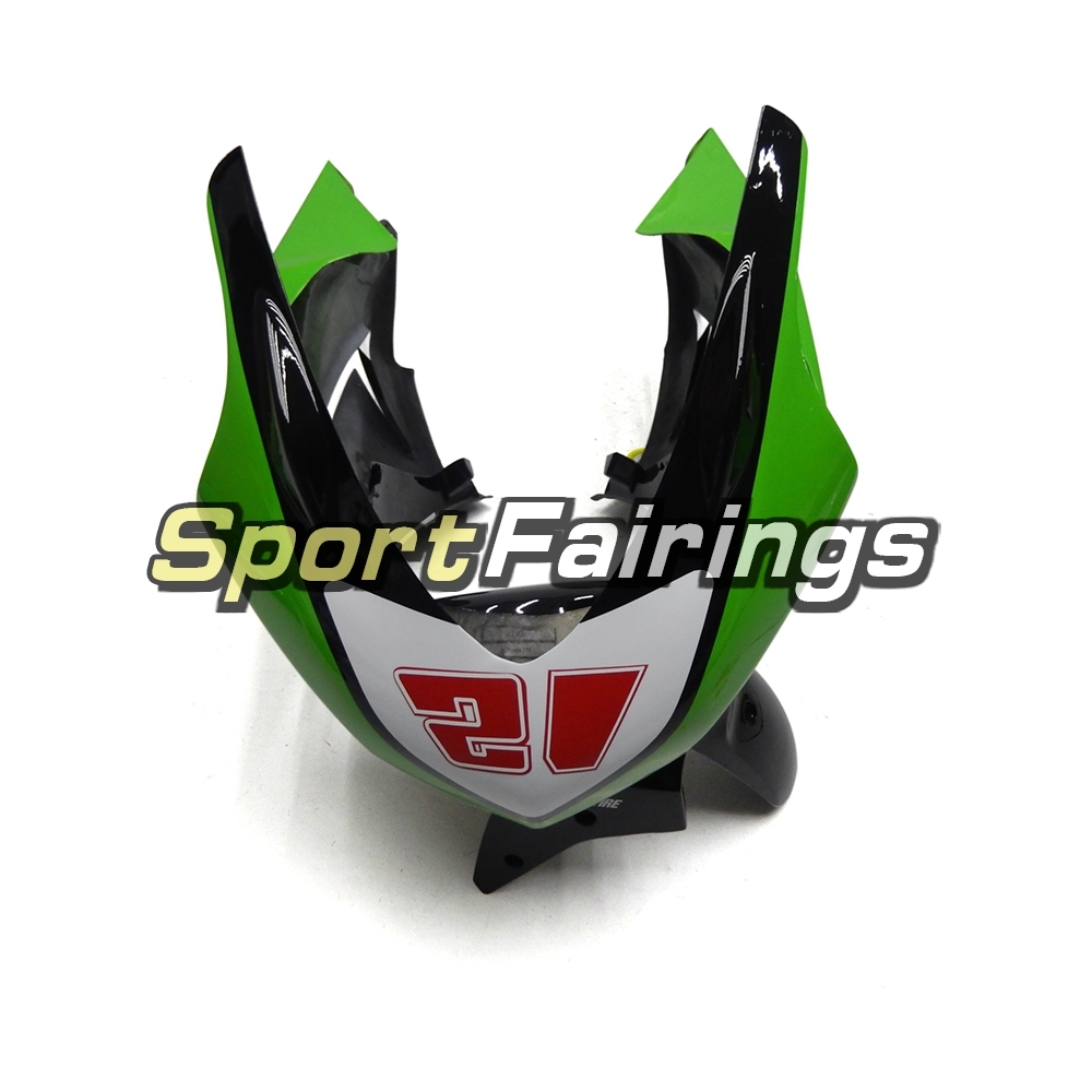 Fiberglass Racing Fairings Kit Fit For Kawasaki EX250R / Ninja 250 2008-2012 - Glossy Green Black 21