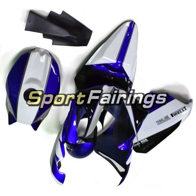 Fiberglass Racing Fairing Kit Fit For Yamaha YZF R1 2009 - 2011 - White Blue