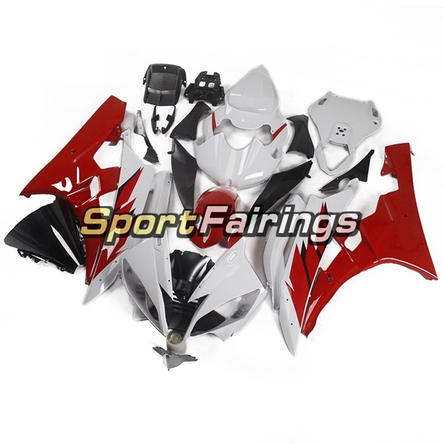 Fairing Kit Fit For Yamaha YZF R6 2006 2007 -White and Red
